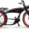 Ruff-cycles Ruff Cycles The Ruffian E-Bike Schwarz / Rotwand -Fahrräder Verkaufsladen ruff cycles ruffian black red gen 4 side right
